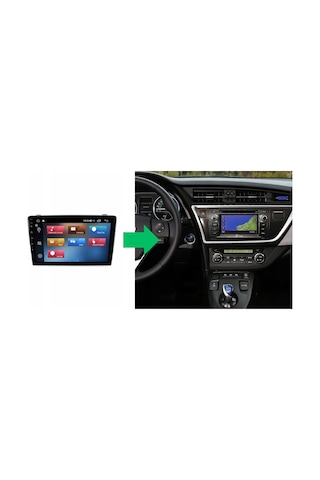 Toyota Auris Android Multimedya Sistemi 4-64 Cadence R18 2013-2018 Ön Kayıt Kamera 9"