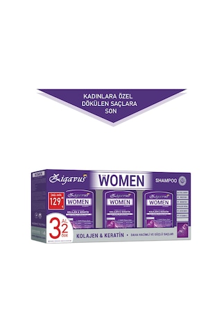 Zigavus Women Kolajen & Keratin Şampuan 3 x 300 ML
