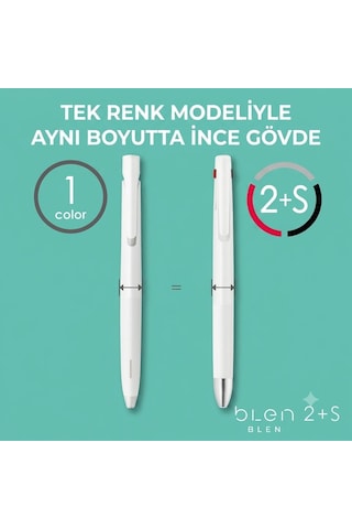 Zebra Blen + 2c Fonksiyonlu Tükenmez + 0.5 Mm Uçlu Kalem Siyah Gövde B-b2sas88-bk