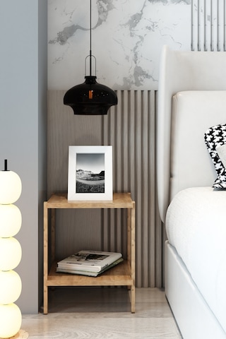 Atlantik Çam 2 Raflı Modern Kitaplık - Kolay Montaj Dekoratif Kütüphane 30x30cm Ahşap