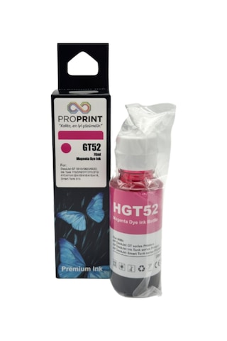 Proprint Hp Gt52 Kırmızı Uyumlu Mürekkep 70 Ml Gt-5812 - Gt-5820