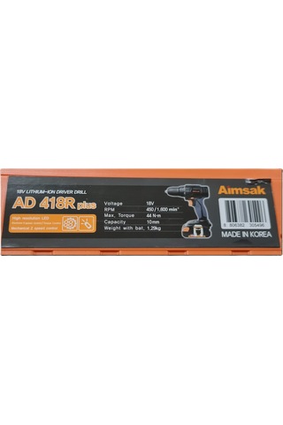 Aimsak AD418R 18V 2.5A Akülü Vidalama Makinesi