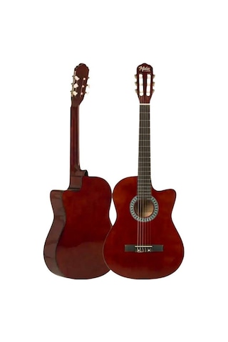 Midex CG-390BR-XBAG Klasik Gitar 4/4 Sap Ayarlı Kesik Kasa (Çanta Tuner Askı Capo Metod Pena)