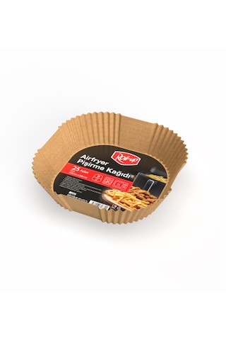 Şeylişeyler - Roll-up Airfryer Pişirme Kâğıdı Kare 20 Cm 50 Li 1 Paket Kahverengi