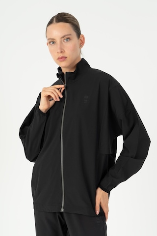 Maraton Comfort Kadın Dik Yaka Siyah- Tracktop Siyah-