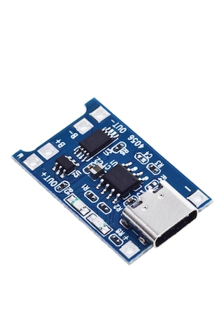 TP4056 Korumalı Lityum Pil Şarj Devresi Type C Usb Batarya