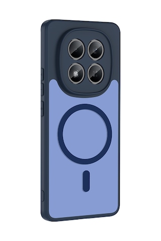 Maks Technology Redmi Note 15 Pro Plus Kılıf M-safe Şarj Özellikli Mkst Babet Kapak - Lacivert