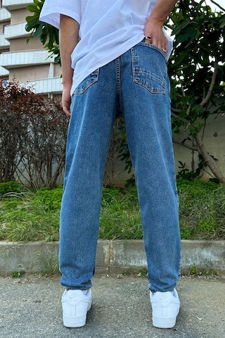 Mavi Dokulu Mavi Basic D53 Boyfriend Pantolon Mavi