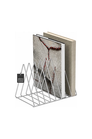 Mat Gümüş Masa Üstü Kitap Düzenleyici Ofis Salon Organizer
