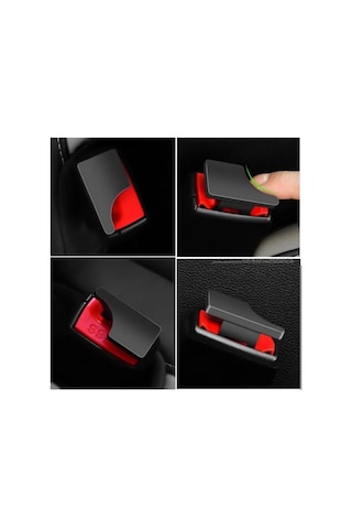 Universal Araç Kemeri Tokası Susturucu Kapağı 3d Üretim Siyah Klips 5 Lü Set