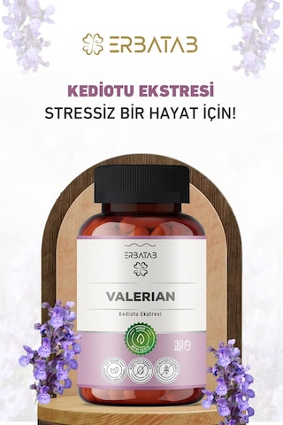 Erbatab Valerian Kediotu Ekstresi 30 Kapsül