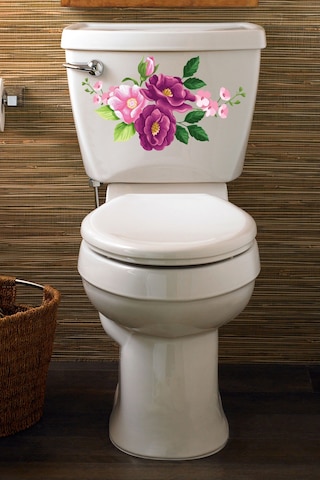 Mor Güller Güller Klozet Kapağı ve Banyo Sticker Seti