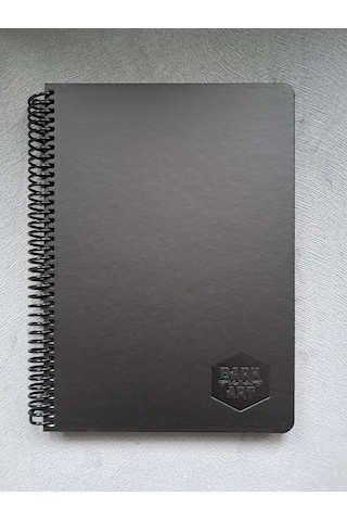 Siyah Yapraklı Defter A4 21 X 29,7 Cm Ve Beyaz Kalem, Black Sketch, 21x29,7