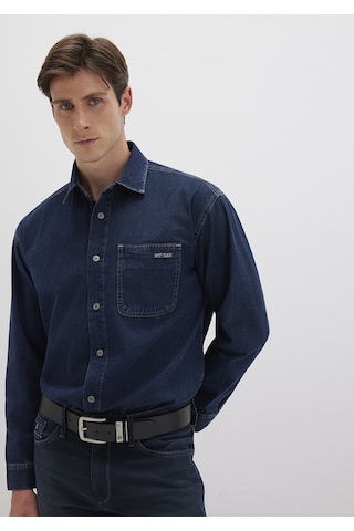 Mavi - Aidan Mavi Black Vintage Indigo Mavisi Jean Gömlek 0210588-90768 Koyu Mavi