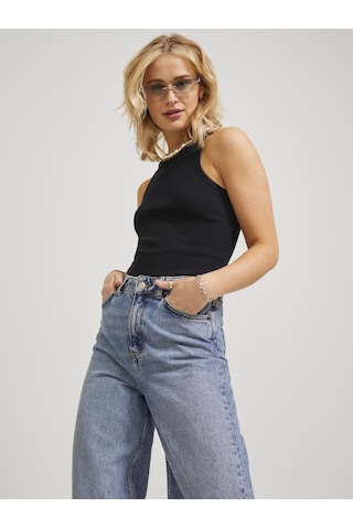 Jack & Jones Kadın Halter Yaka Bluz - Forest - 12224661 Black