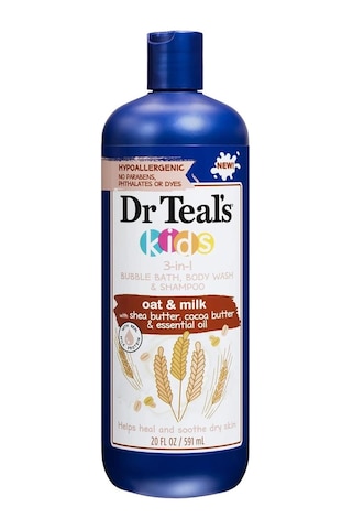 Dr.teals Kids Oat & Milk 3in1 Banyo Köpüğü + Vücut Şampuanı + Şampuan 591ml
