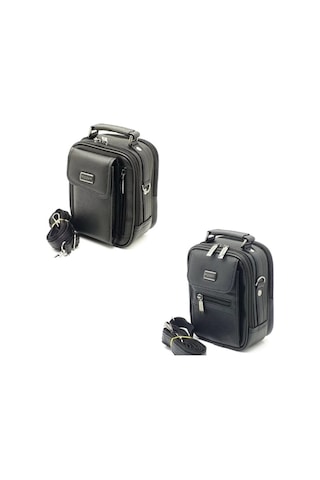 Moda Erkek El Çantası El Omuz Çantası Kasalı El Çantası Siyah S.D