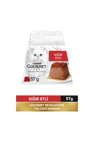 Gourmet Revelations Sığır Etli Kedi Yaş Maması 2x57gr - Kedi Pastası
