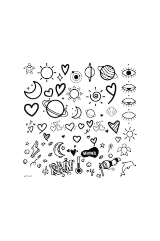 Karışık Şekiller Geçici Dövme,geçici Tattoo ,vücut Dövme,kol Bilek Dövme,boyun Dövme,sırt Dövme