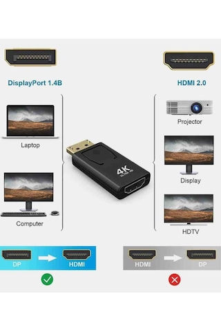 Alfais Zey Alfais 4946 4k Destekli Displayport Hdmı Çevirici Dönüştürücü Adaptör