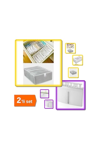Akordiyon Çekmece Çorap Düzenleyici 8 Gözlü + Fresh Air Kalorifer Suluğu 500 Ml - 2li Set R1q4a1 Belirtilmemiş