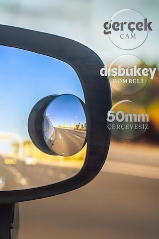 Çerçevesiz Kör Nokta Aynası Park Aynası 360 Derece 3m Foam Yapıştırıcılı Hareketli 2 Adet