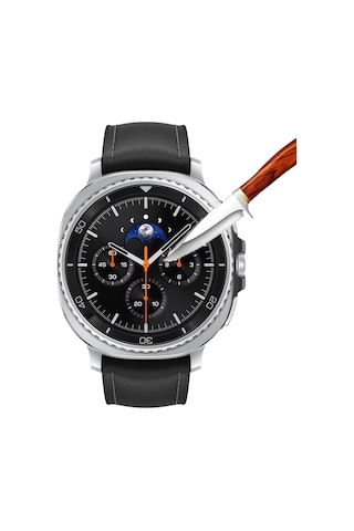 Samsung Galaxy Watch 8 46mm Classic Uyumlu Kolay Kurulum Aparatlı Temperli Cam Ekran Koruyucu