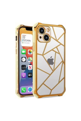 Apple Uyumlu iPhone 13 Elektro Lazer - Süper Darbe Emici - Kamera Korumalı Lüks Lazer Kılıf Arka Kapak Beyaz