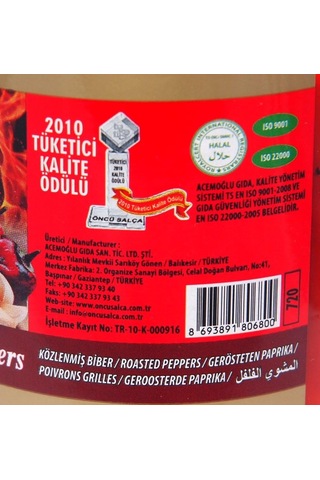 Öncü Közlenmiş Biber 680 G 10'lu Set