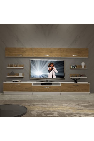 Decoraktiv Trendstyle 8y Mdf Tv Ünitesi Tv Sehpası Beyaz - Pera