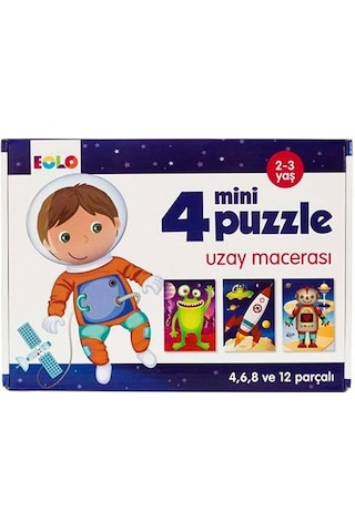 2-3 Yaş 4 Mini Puzzle – Uzay Macerası (Eolo Yayınları)