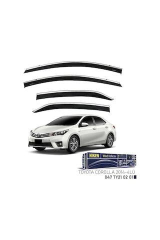 Niken Toyota Corolla 2014 Kromlu Cam Rüzgarlığı 4'lü - Ekolmaks