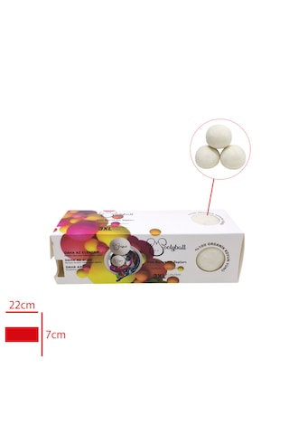 Woolyball Yün Kurutma Topu 3 Lü Kırışık Giderici - Kurutma Makinesi İçin Açık Bej