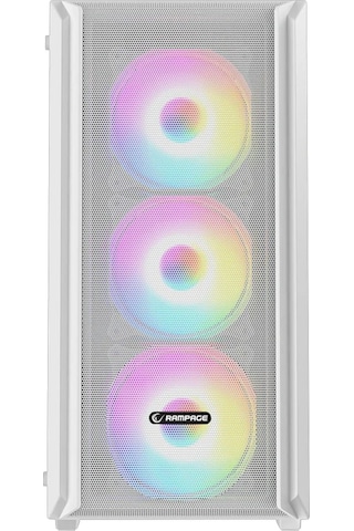 Rampage Beta Mesh 650w 80+ Beyaz Temperli Cam 4x120mm Argb Fan Akak0rmp0008