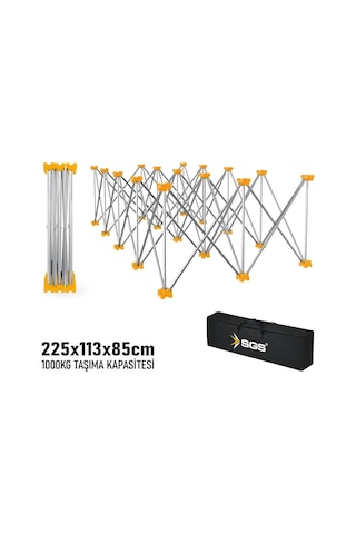 Sgs Katlanır Çalışma Tezgahı Alüminyum 225 113 85 Cm Sgs922