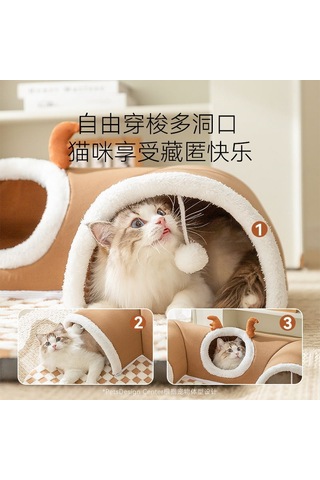 Sonbahar Ve Kış Kedi Geyik Saklambaç Kedi Tüneli Oyun Alanı M