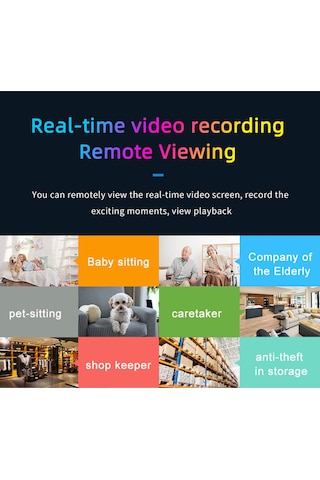 Lemestar S3 Ev İçin 1080p Hd Kablosuz Güvenlik Kamerası - İki Yönlü Ses, Hareket Algılama Ve İnfrafed Gece Görüşü Çok Renkli