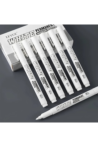 Siyah Pvc Etiket Kalemi Beyaz Renk Yaz-sil Etiket Kalemi 1 Adet Beyaz Marker Silinebilir Etiket Yazı