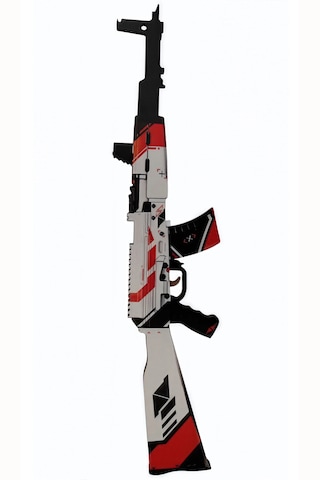 Ahşap Cs - Go Ak47 Asiimov Skin Kaplama Oyuncak Set1