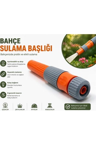 Lexroo Lans Ayarlı Hortum Ucu 1/2 Bahçe Hortum Ucu Sulama