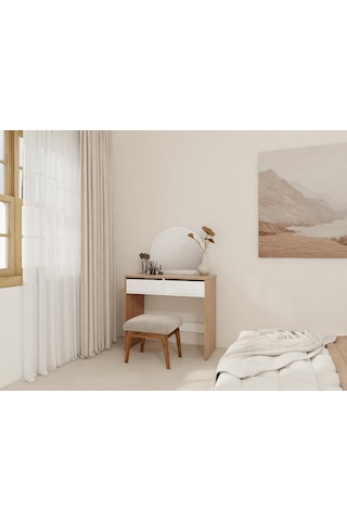 Huzur Makyaj Masası Marbellakiraz Beyaz