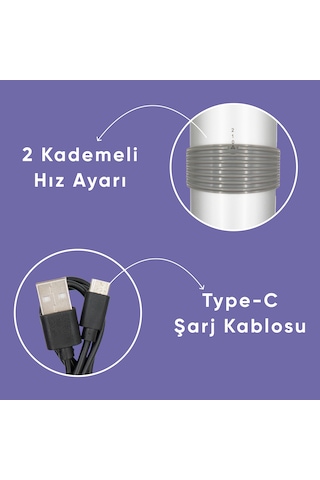 Şarjlı Hız Ayarlı Saç Sakal Tıraş Makinesi Erkek Kişisel Bakım Rd-609x 8 Saat