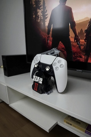 Red Dead Redemption Temalı Oyun Kolu Tutucu Ps5 / Ps4 / Xbox Joystick Standı 3d Baskı 1 Adet