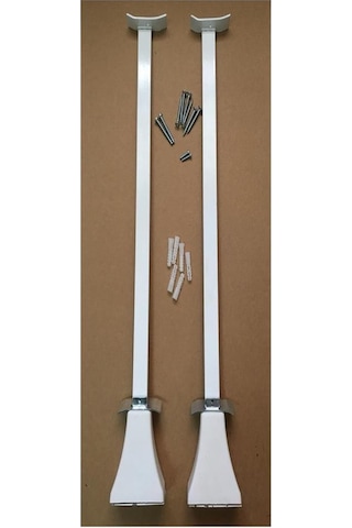 Panel Radyatör Ayağı / Yer Konsolu 60 Cm Yere Sabitleme Beyaz 1 Çift 2 Adet