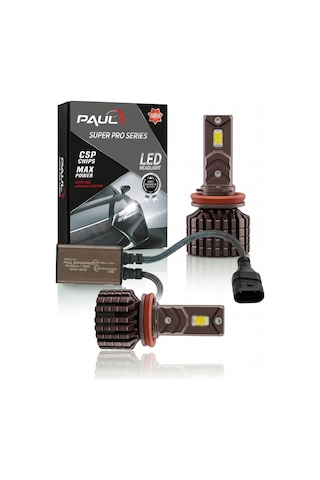 Paul Süper Pro H11-h8-h9-h16 24.000 Lümen Güç Şimşek Etkili Odaklı Ufuk Çizgili Csp Led