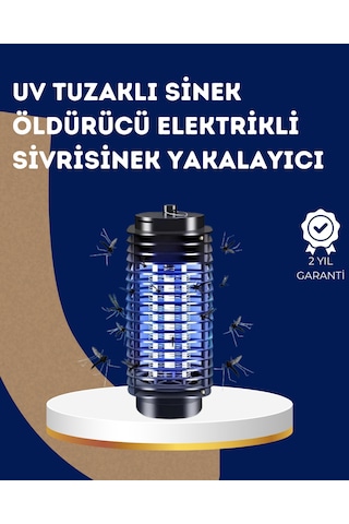 Elektrikli Uv Işıklı Sivrisinek Böcek Öldürücü Sessiz Güvenli Tuzak