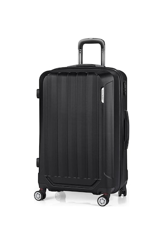 Polo&sky Spring Model Siyah Renk Orta Boy Valiz Bavul Siyah