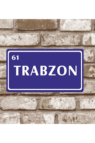Kişiye Özel Metal Plaka Trabzon 61 Retro Poster (29X15)