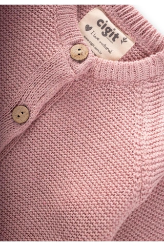 Links Triko Hırka 1-8 Yaş Pudra Pembe Pudra