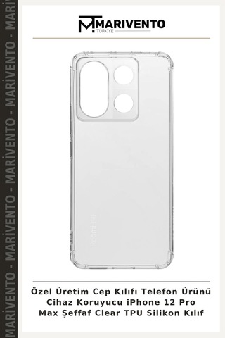 Özel Üretim Cep Kılıfı Telefon Ürünü Cihaz Koruyucu İphone 12 Pro Max Şeffaf Clear Tpu Silikon Kılıf